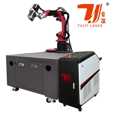 Máquina automática de limpeza a laser de fibra de 6 eixos, removedor de tinta a óleo e ferrugem