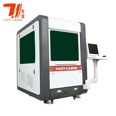 Mini máquina de corte a laser de fibra de placa de metal CNC fechada 380 V 50 Hz / 60 Hz