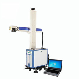 Máquina de impressão do voo do laser da fibra para o plástico 1064nm, área de marcação de 110*110mm