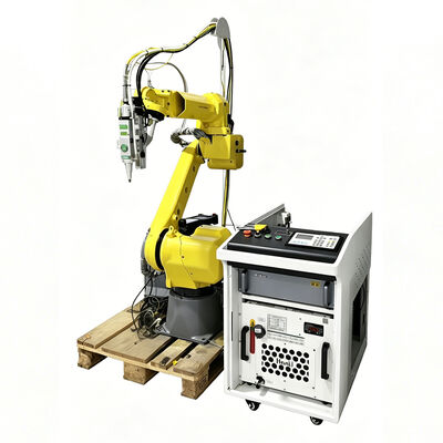FANUC Robotic Arm Fiber Laser Cutter com tecnologia colaborativa CRX Cobot para corte automático de metal 3D em pequenas oficinas