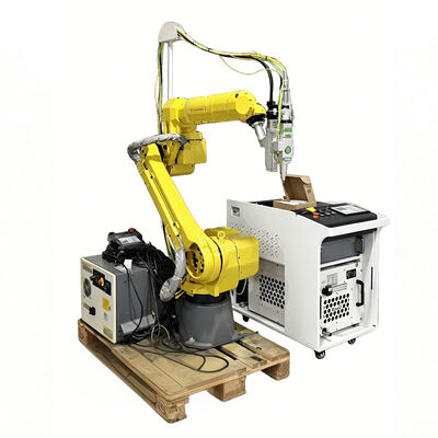 Robô de corte a laser FANUC de trabalho pesado com fonte de laser de fibra de 6kW para corte de chapas de aço grossas e fabricação industrial de metais