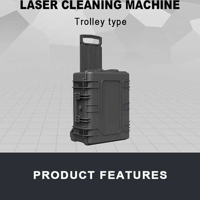 Máquina de Limpeza a Laser Multimodo para Bagagem de 500W, Equipamento de Remoção de Ferrugem a Laser Pulsado Tipo Carrinho