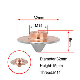 Calibre 0,8 de M11 Dia.28mm - o bocal do corte do laser de 6.0mm para WSX autoriza a cabeça de corte do laser da fibra