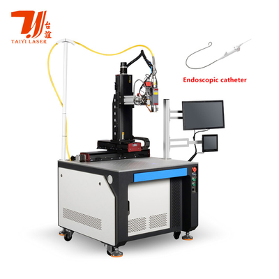 Fittings de precisão de cateter endoscópico de resfriamento por água Plataforma Máquina automática de soldagem a laser para soldagem de metais