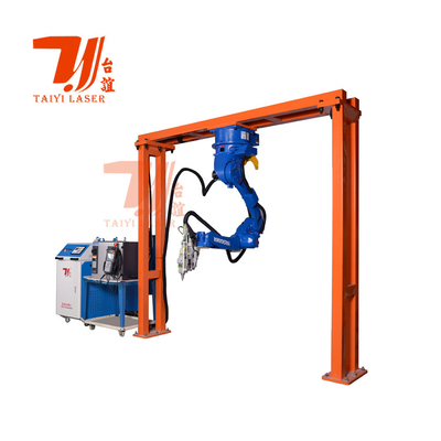 Máquina automática de corte a laser de fibra de metal 6 eixos sistema de braço robótico