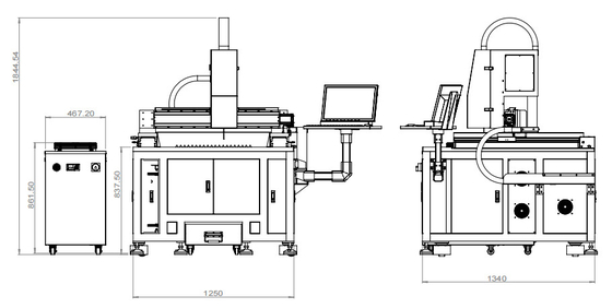600*600mm Máquina de corte a laser de fibra de precisão de pequeno tamanho 1500W 2KW 3000W