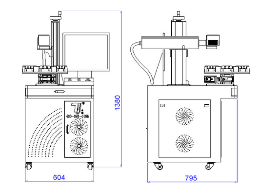 Máquina de marcação a laser UV personalizada para condensador com câmera CCD de sistema de posicionamento visual