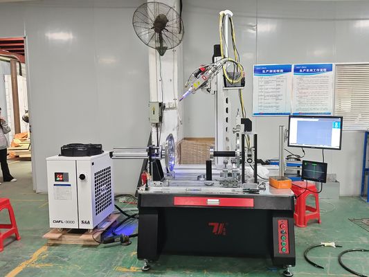 Máquina automática de soldagem a laser de fibra de 2000W para garrafa de água de chaleira do exército