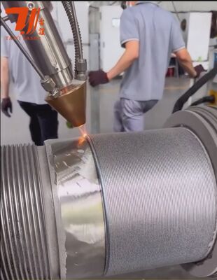 Máquina de revestimento a laser robótica de 6000W para hastes hidráulicas, tubos de campos de petróleo e reconstrução de componentes cilíndricos