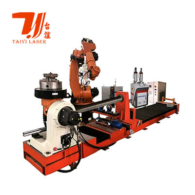 Máquina de revestimento a laser robótica de 6000W para hastes hidráulicas, tubos de campos de petróleo e reconstrução de componentes cilíndricos