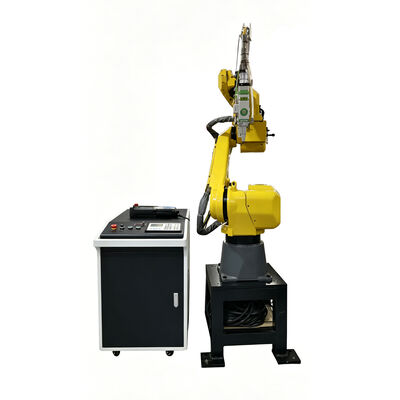 Cortador robótico a laser de fibra 3D FANUC com potência ajustável de 1500 W-6000 W e trocador automático de ferramentas para fabricação de peças de metal complexas