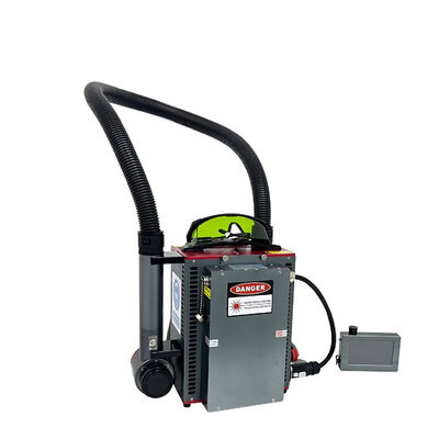 Máquina de Limpeza a Laser de Fibra Pulsada Portátil de Mochila 300W com Bateria para Remoção de Ferrugem