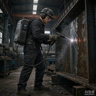 Máquina de Limpeza a Laser Multimodo para Bagagem de 500W, Equipamento de Remoção de Ferrugem a Laser Pulsado Tipo Carrinho