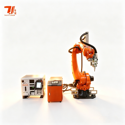 Automático 4000W IPG Fibra Laser Soldar Robô KUKA 6-Axis para EV Bateria Tray & componentes estruturais