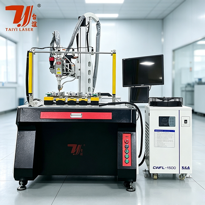 2000W 4 eixos aço inoxidável utensílios de cozinha chaleira máquina de soldagem a laser automática
