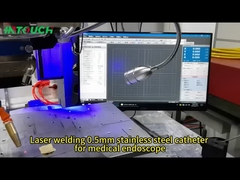 Fittings de precisão do cateter endoscópico Plataforma Máquina automática de soldagem a laser