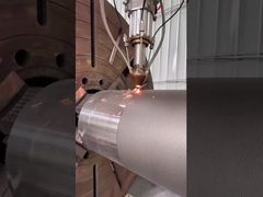 Assista: Sistema de máquina de revestimento a laser robô para vitrine de reparo de turbina